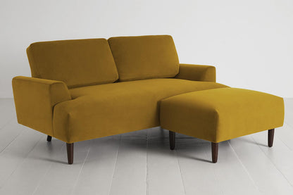 Model 05 2-Seater Sofa with ottoman, Mustard