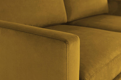 Model 01 2-Seater Sofa with Ottoman, Mustard