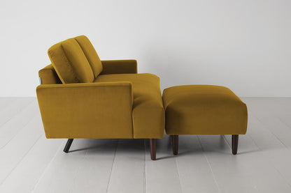 Model 05 2-Seater Sofa with ottoman, Mustard