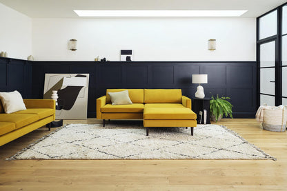 Model 01 2-Seater Sofa with Ottoman, Mustard