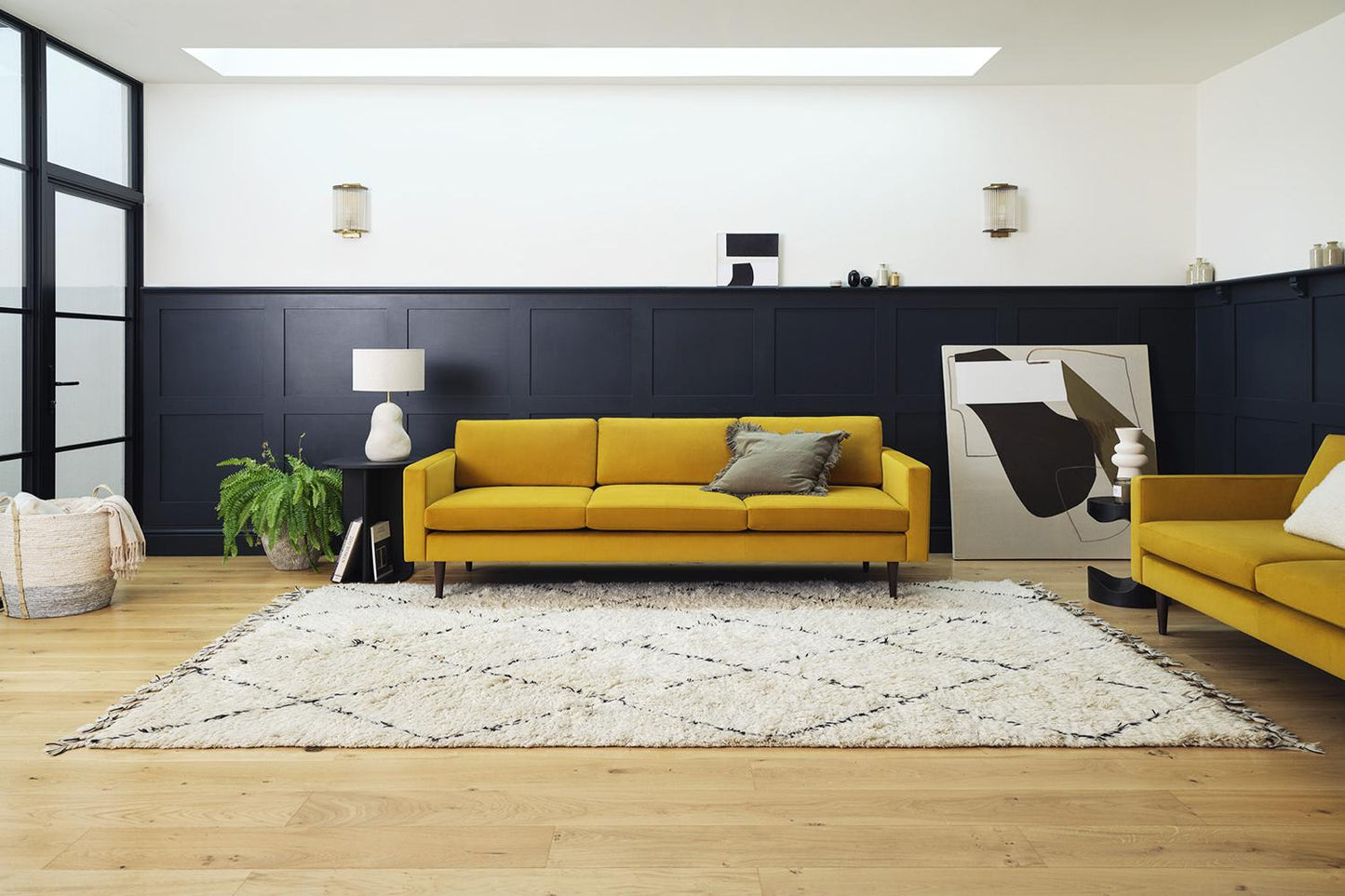 Model 01 3-Seater Sofa, Mustard
