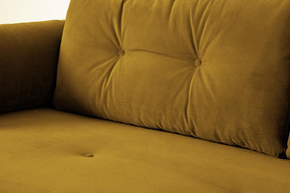 Model 04 Sofa Bed 3 Seater, Mustard