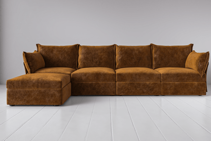 Ochre Image 1 - Model 06 4 Seater Left Corner in Ochre Front View