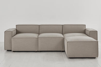 Model 03 3-Seater Right Chaise Sofa, Pumice