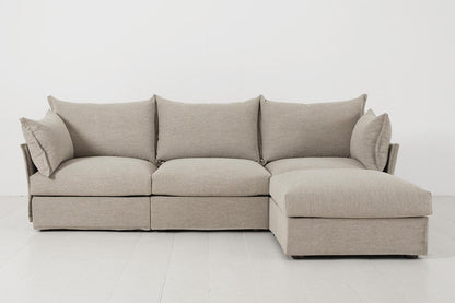 Model 06 3-Seater Right Chaise Sofa, Pumice