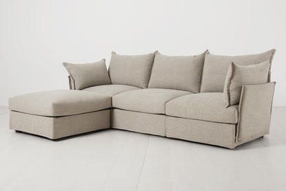 Model 06 3-Seater Left Chaise Sofa, Pumice