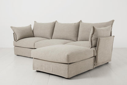 Model 06 3-Seater Right Chaise Sofa, Pumice