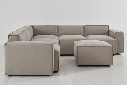 Model 03 Corner Sofa with Ottoman, Pumice