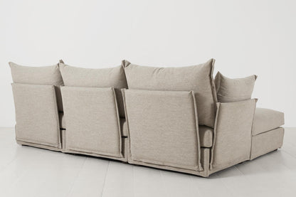 Model 06 3-Seater Right Chaise Sofa, Pumice