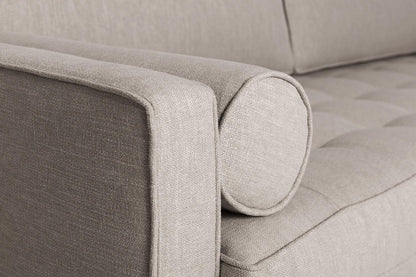 Model 02 2-Seater Sofa with Ottoman, Pumice