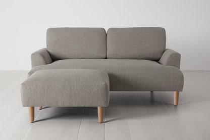 Model 05 2-Seater Sofa with Ottoman, Oak / Pumice