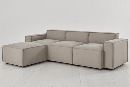 Model 03 3-Seater Left Chaise Sofa, Pumice
