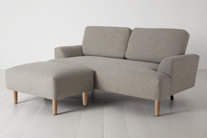 Model 05 2-Seater Sofa with Ottoman, Oak / Pumice
