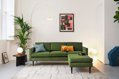 Model 01 3-Seater Sofa with Ottoman, Vine