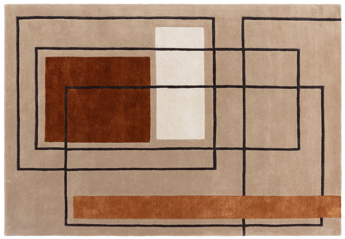 Pot Outline Rug Reef Outline Terracotta Rug | Patterned Rugs | Rugs | Swyft