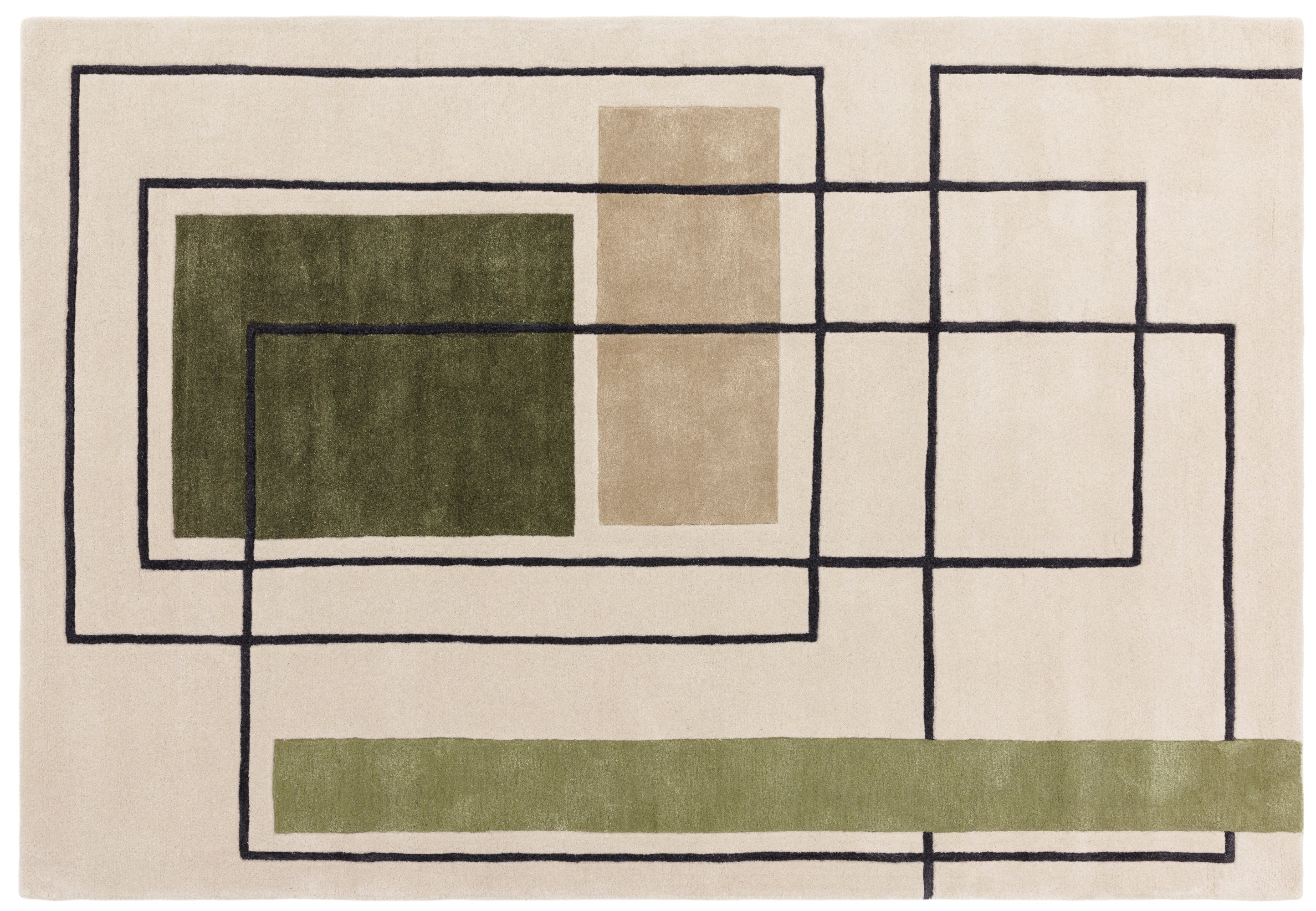 Reef Outline Khaki Rug | Patterned Rugs | Green Rugs | Swyft