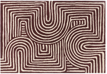 Reef Rug Curve Plum, 120x170