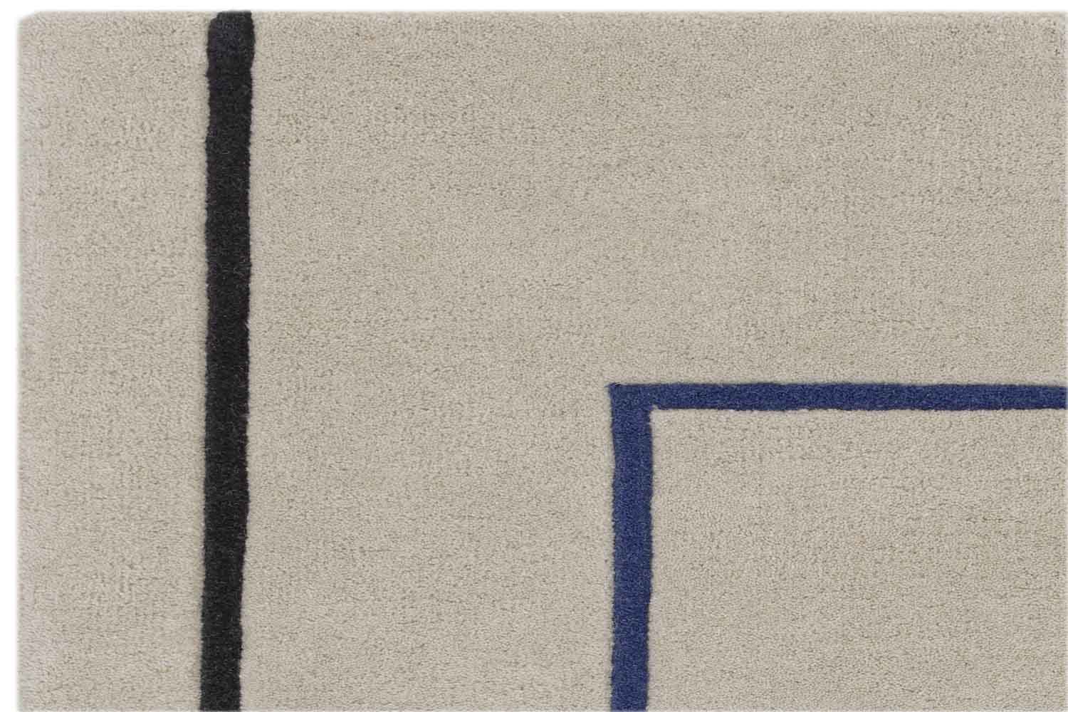 Pot Outline Rug Reef Outline Blue Rug | Patterned Rugs | Wool Rugs | Swyft