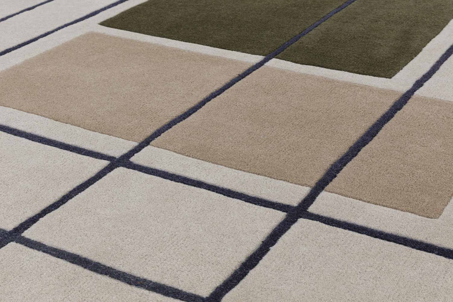 Reef Outline Khaki Rug | Patterned Rugs | Green Rugs | Swyft