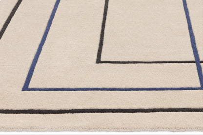 Reef Outline Blue Rug, 200x290