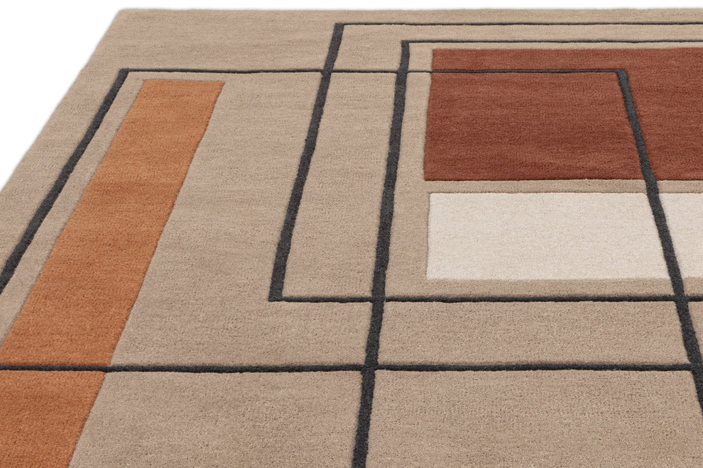 Reef Outline Terracotta Rug | Patterned Rugs | Rugs | Swyft