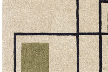 Reef Outline Khaki Rug, 120x170