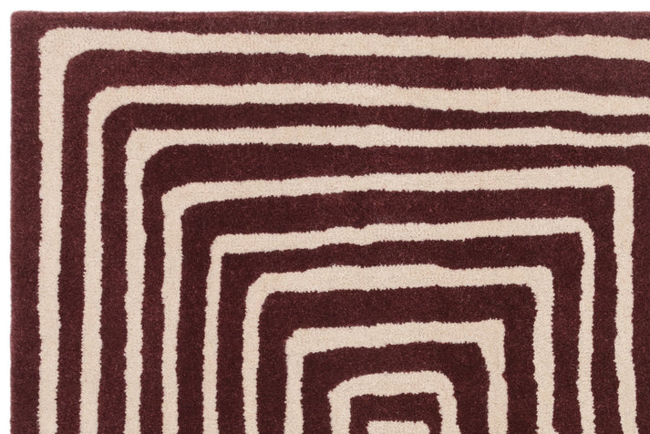 Reef Rug Curve Plum | Patterned Rugs | Area Rugs | Swyft