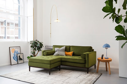 Model 02 2-Seater Sofa with Ottoman, Vine