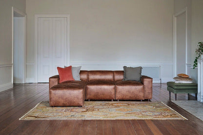 Model 03 3-Seater Left Chaise Sofa, Chestnut