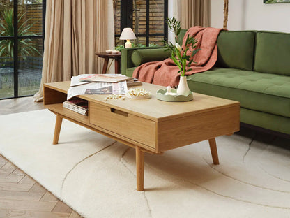 Coffee Table 01, Oak / One drawer