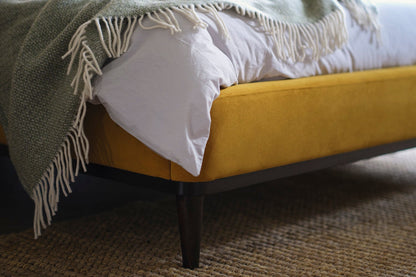 Bed 02 King Sized Bed, Mustard