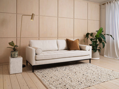 Model 02 3-Seater Sofa, Ivory
