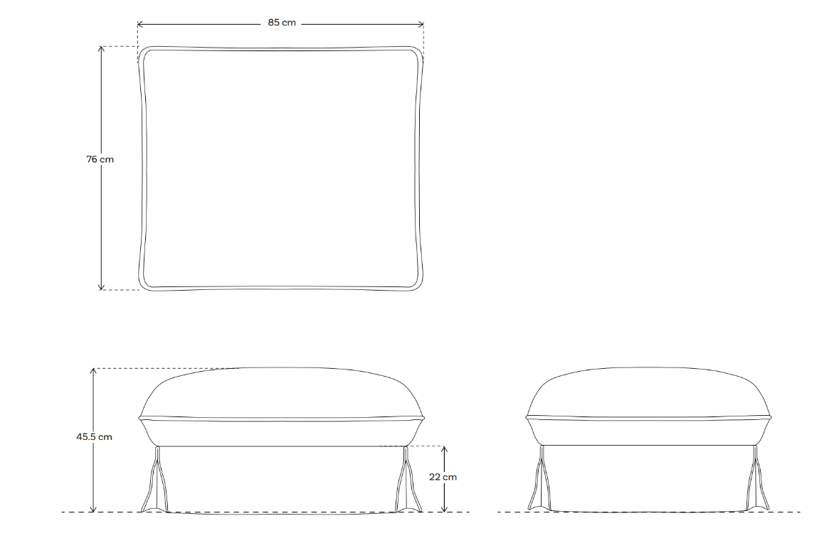 Model 18 Ottoman, Midnight