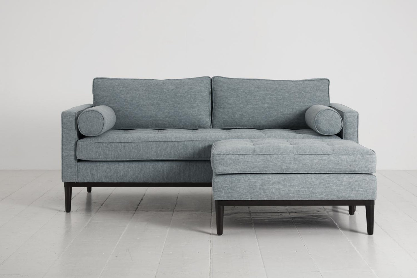 Model 02 2-Seater Sofa with Ottoman, Seaglass
