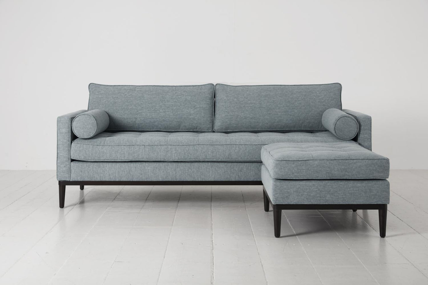 Model 02 3-Seater Sofa with Ottoman, Seaglass