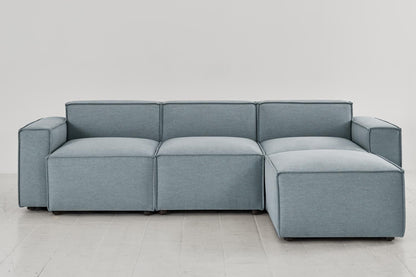 Model 03 3-Seater Right Chaise Sofa, Seaglass