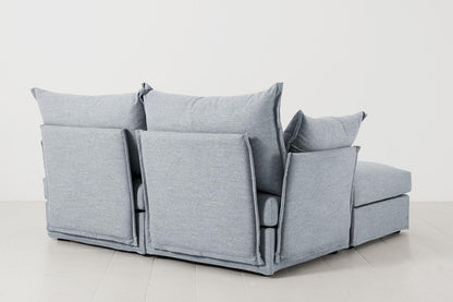 Model 06 2-Seater Right Chaise Sofa, Seaglass