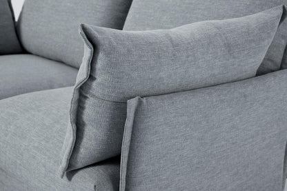 Model 06 2-Seater Left Chaise Sofa, Seaglass