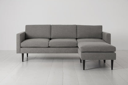 Model 01 3-Seater Sofa with Ottoman, Shadow