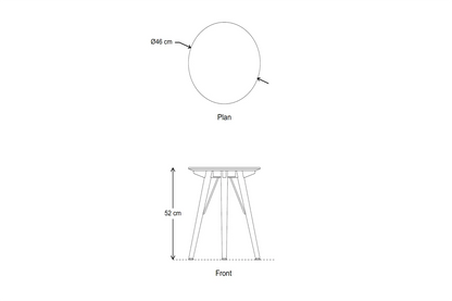 Side Table 01, Walnut