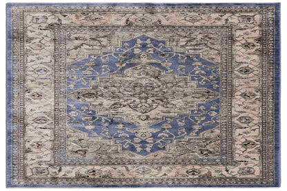 Sovereign Blue Medallion Rug, 120x166