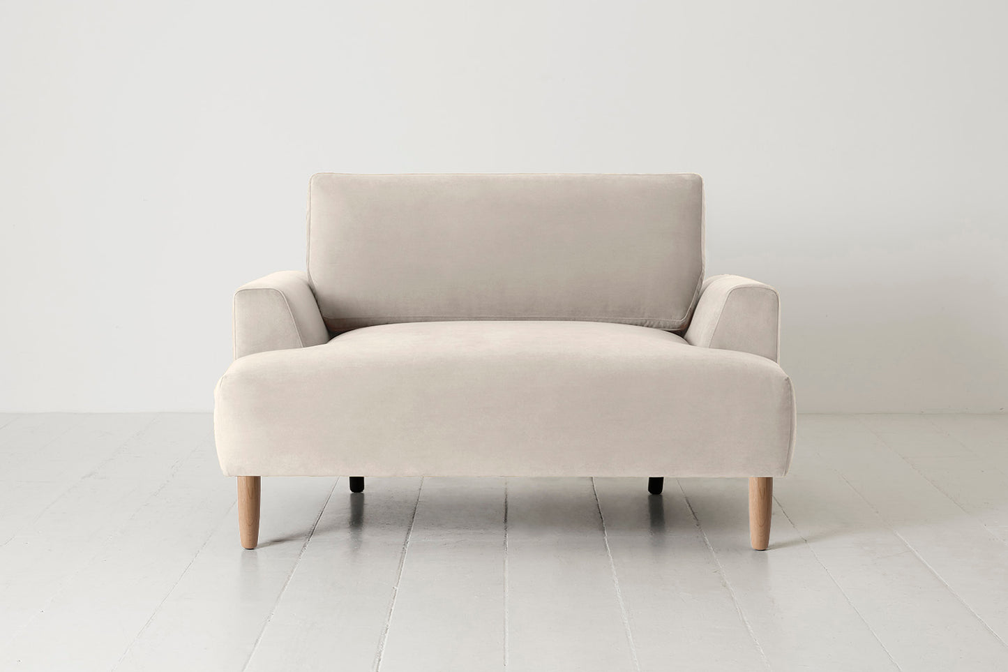 Model 05 Loveseat, Oak / Bone