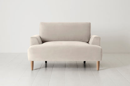 Model 05 Loveseat, Oak / Bone