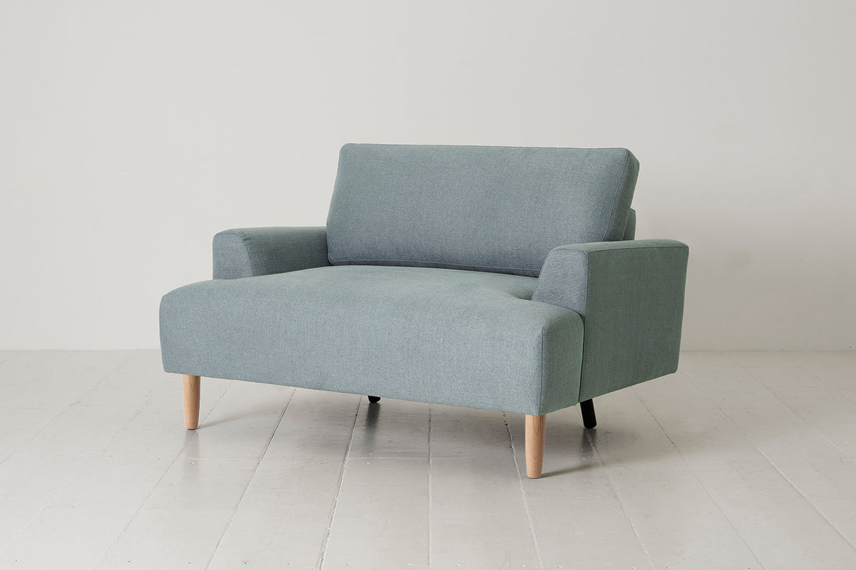 Model 05 Loveseat, Oak / Seaglass