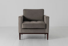 Elephant Image Velvet 1 - Model 02 Armchair Elephant Velvet Front View