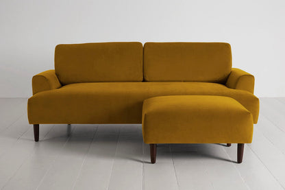 Mustard Image 1 - Model 05 3 Seater Chaise in Mustard velvet