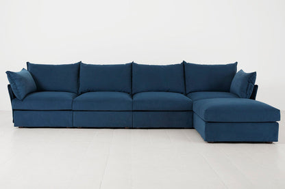 Teal Image 1 - Model 06 4 Seater Right Corner Sofa in Teal Front View