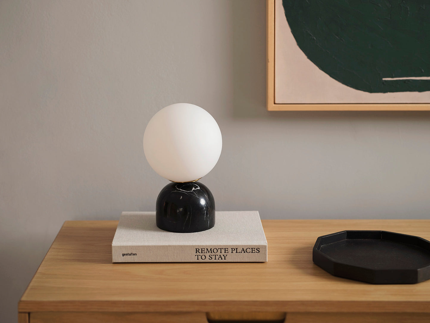 Table Lamp 03, Black Marble