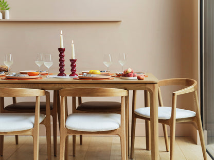 Dining Chair 01 (set of 2), Oak / Ivory