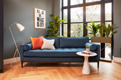 Model 02 3-Seater Sofa, Indigo